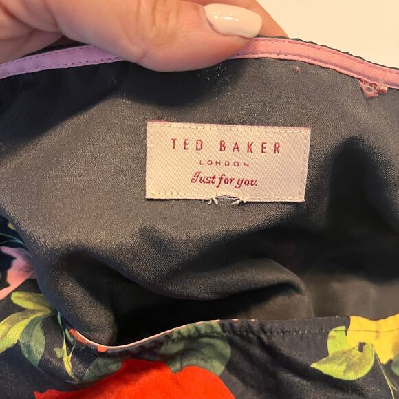 Ted Baker London Just For you Women's Floral Mini Shift Dress Medium - Picture 4 of 8